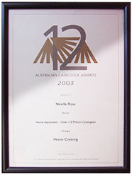 Austrailan Catalogue Awand -  Winner 2003